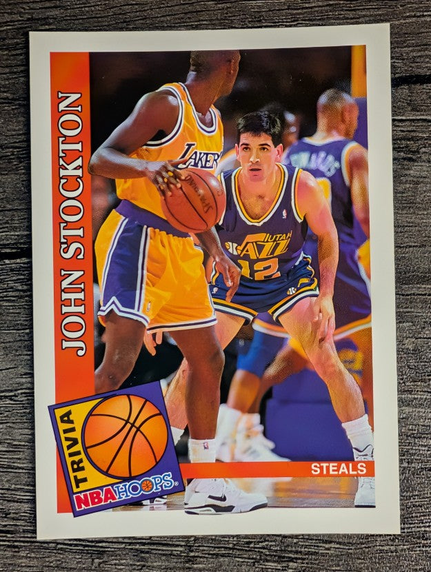 1992-93 Hoops #483 John Stockton TRV