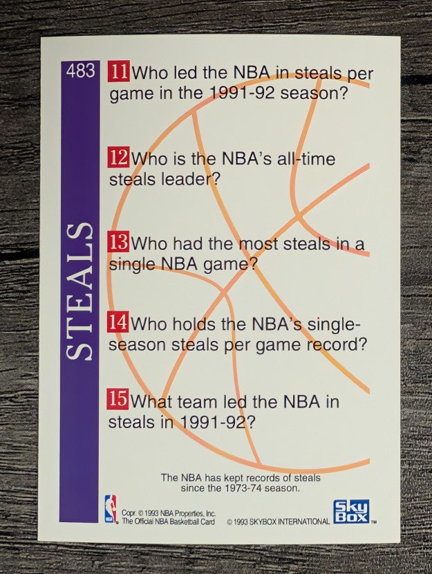 1992-93 Hoops #483 John Stockton TRV