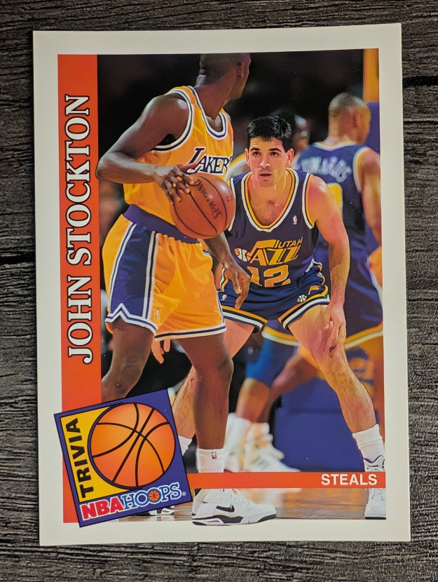 1992-93 Hoops #483 John Stockton TRV