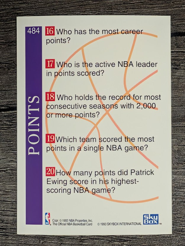 1992-93 Hoops #484 Patrick Ewing TRV