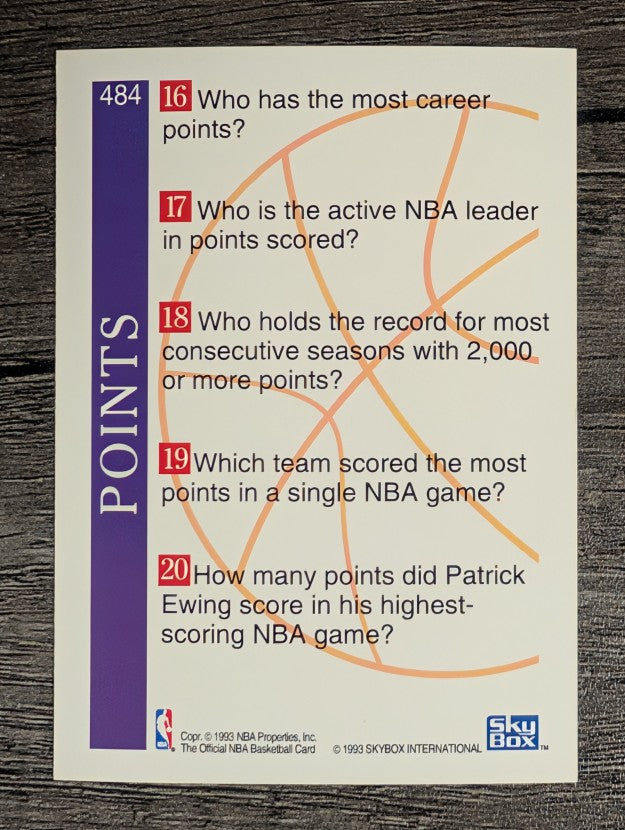 1992-93 Hoops #484 Patrick Ewing TRV