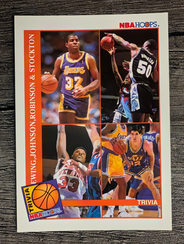 1992-93 Hoops #485 TRIV/Magic Johnson/David Robinson/Patrick Ewing/John Stockton