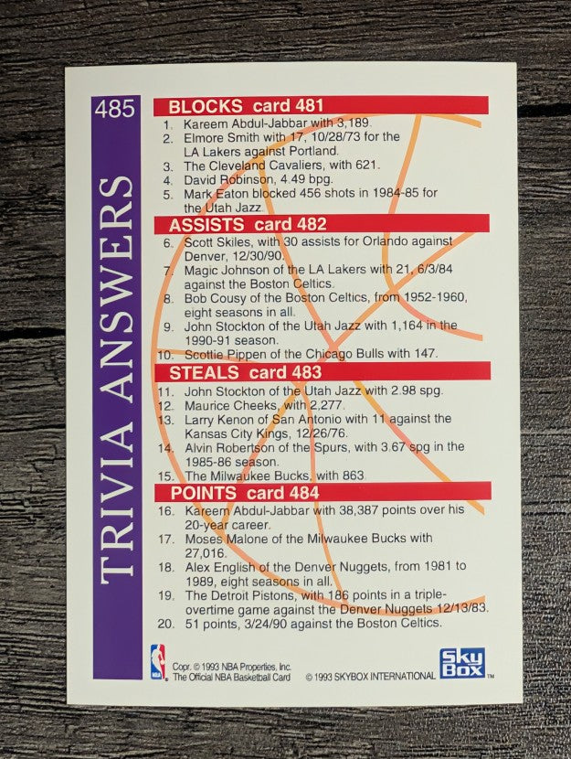 1992-93 Hoops #485 TRIV/Magic Johnson/David Robinson/Patrick Ewing/John Stockton