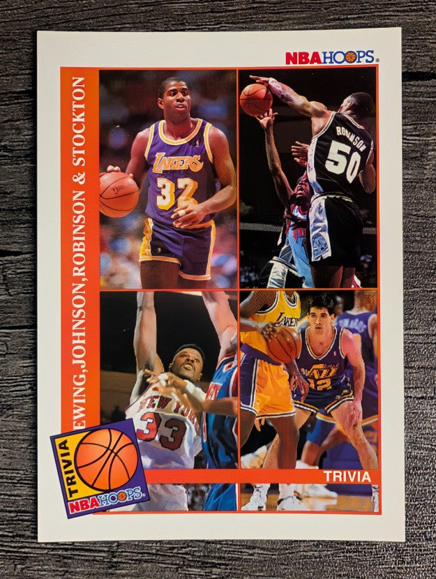 1992-93 Hoops #485 TRIV/Magic Johnson/David Robinson/Patrick Ewing/John Stockton (NM)
