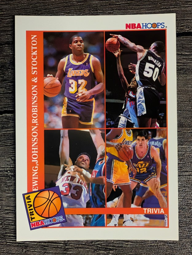 1992-93 Hoops #485 TRIV/Magic Johnson/David Robinson/Patrick Ewing/John Stockton