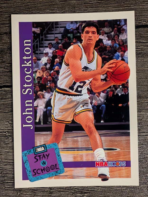 1992-93 Hoops #486 John Stockton STAY
