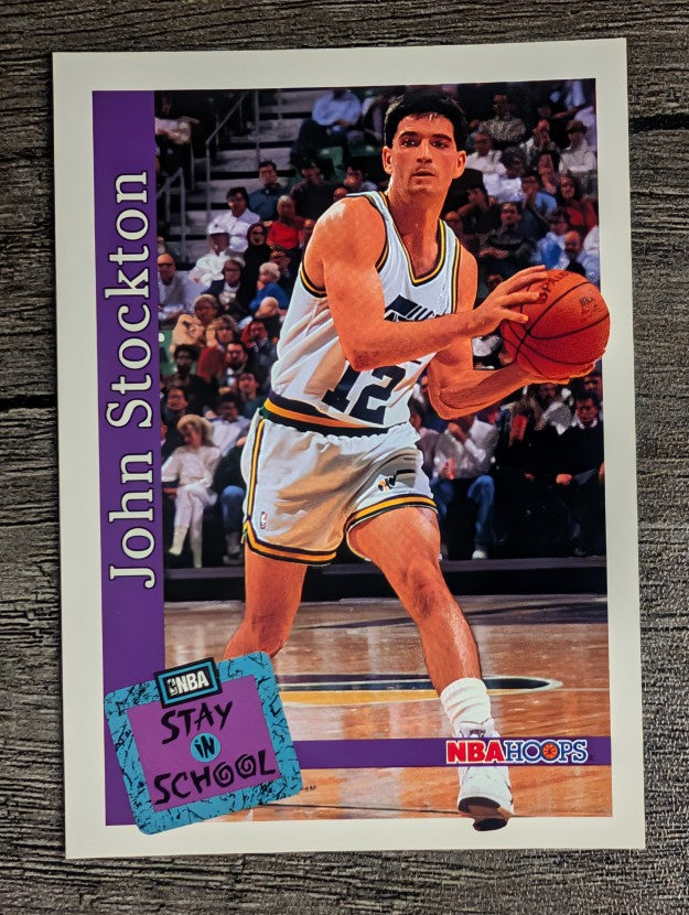 1992-93 Hoops #486 John Stockton STAY