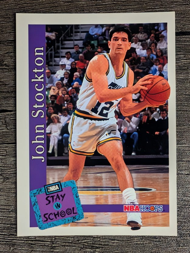 1992-93 Hoops #486 John Stockton STAY