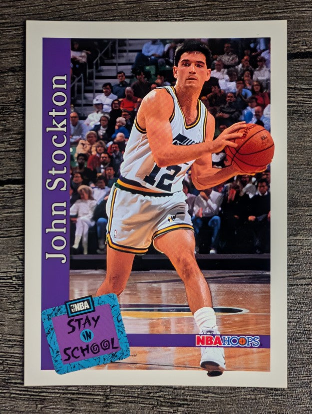1992-93 Hoops #486 John Stockton STAY