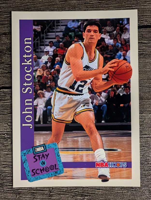 1992-93 Hoops #486 John Stockton STAY