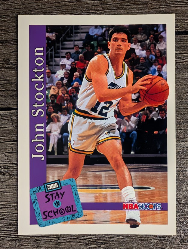 1992-93 Hoops #486 John Stockton STAY