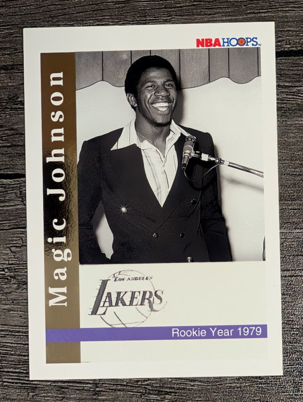 1992-93 Hoops #NNO Magic Johnson Comm (EXMT)