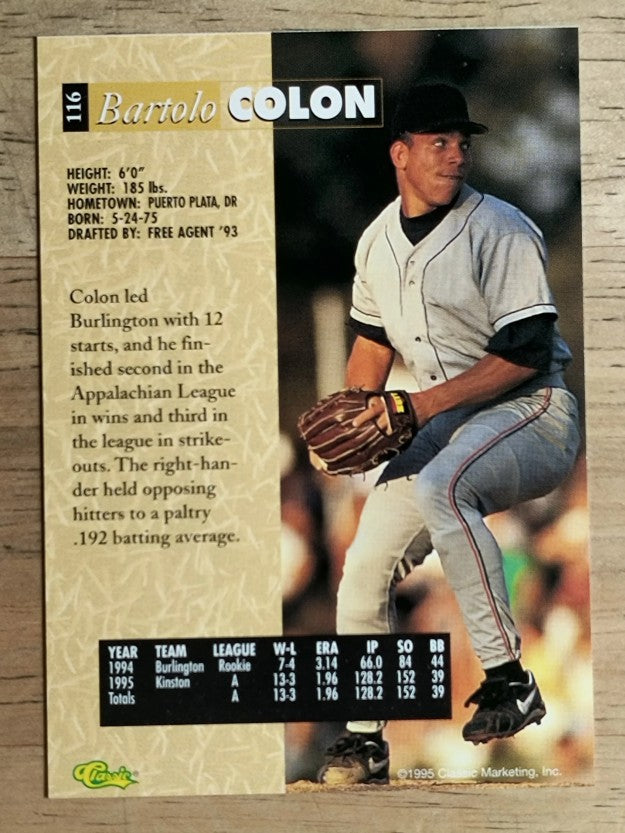 1995 Classic Five Sport #116 Bartolo Colon
