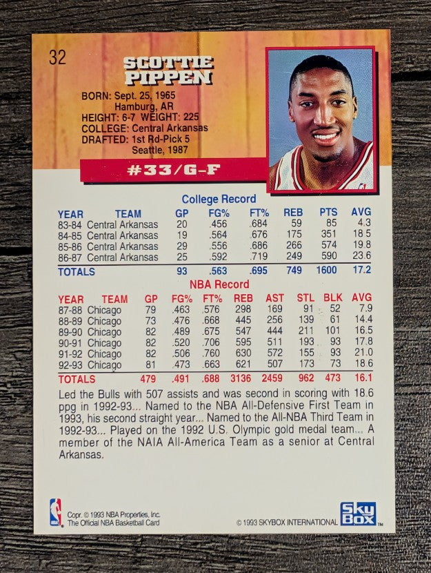 1993-94 Hoops #32 Scottie Pippen