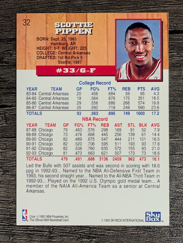 1993-94 Hoops #32 Scottie Pippen