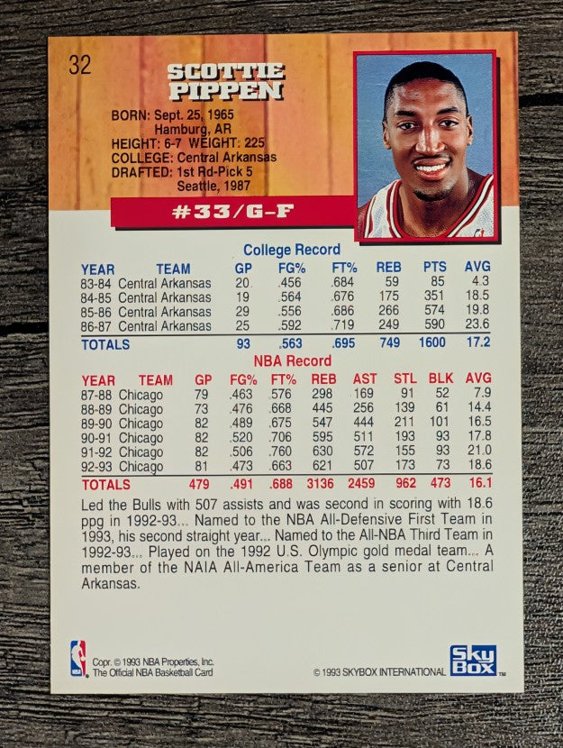 1993-94 Hoops #32 Scottie Pippen