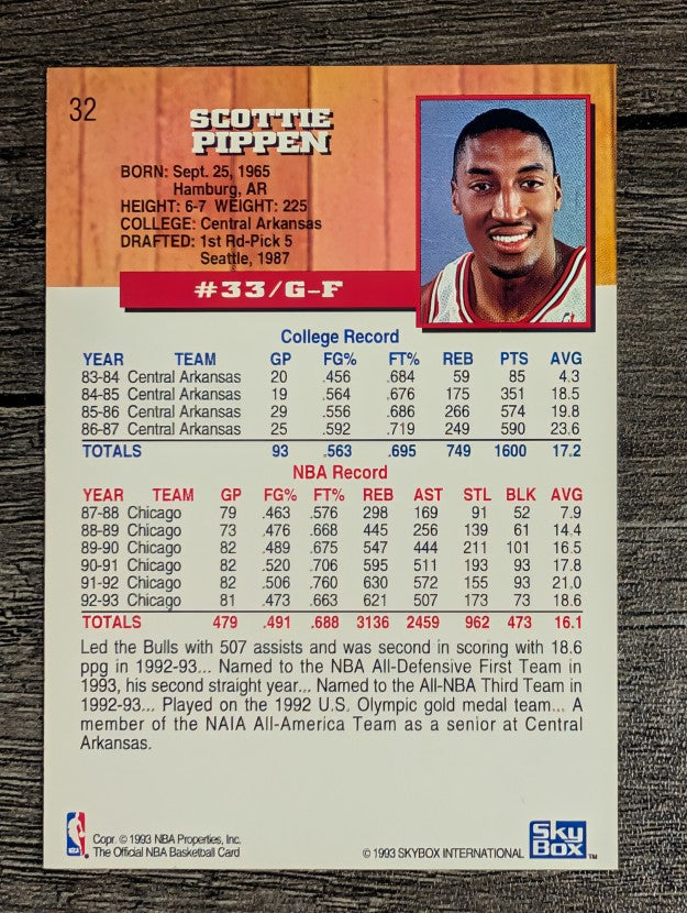 1993-94 Hoops #32 Scottie Pippen (NM)