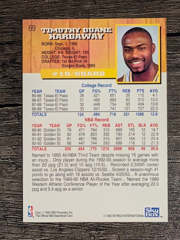 1993-94 Hoops #69 Tim Hardaway