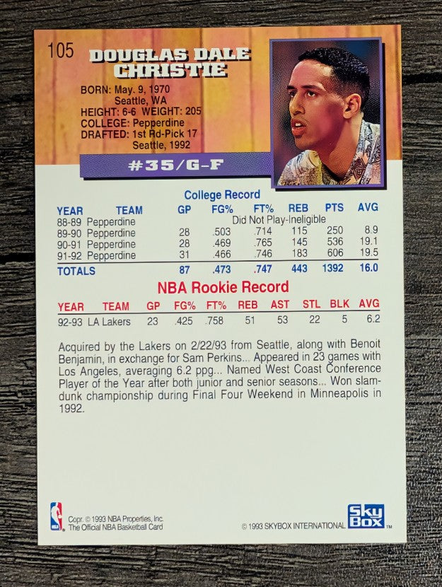 1993-94 Hoops #105 Doug Christie
