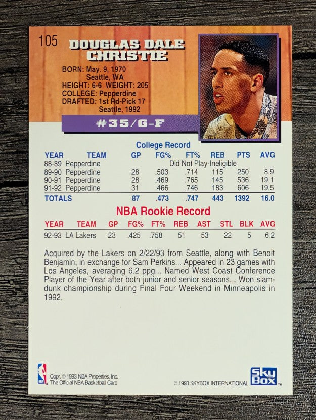 1993-94 Hoops #105 Doug Christie