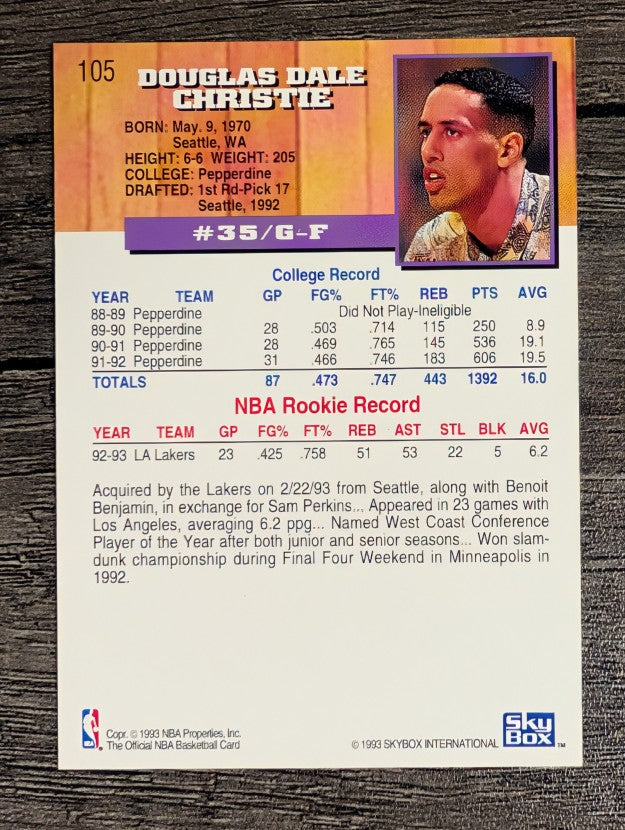 1993-94 Hoops #105 Doug Christie