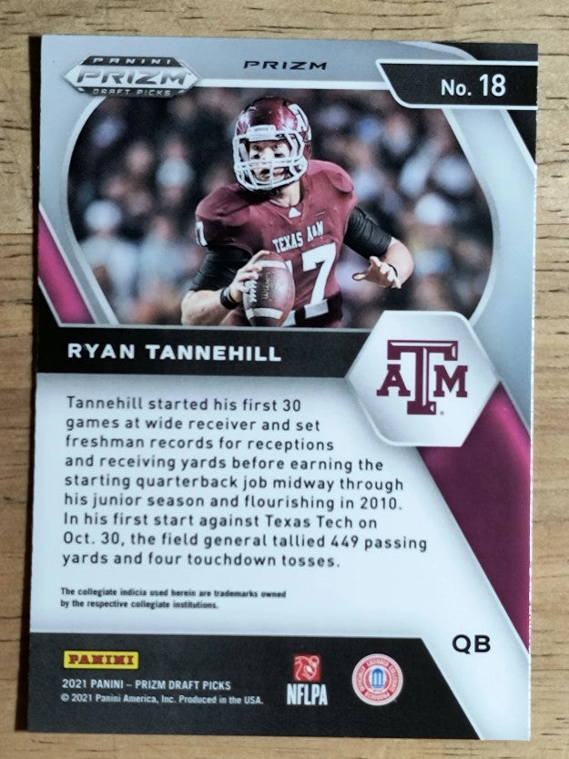 2021 Panini Prizm Draft Picks Prizms Red White and Blue #18 Ryan Tannehill