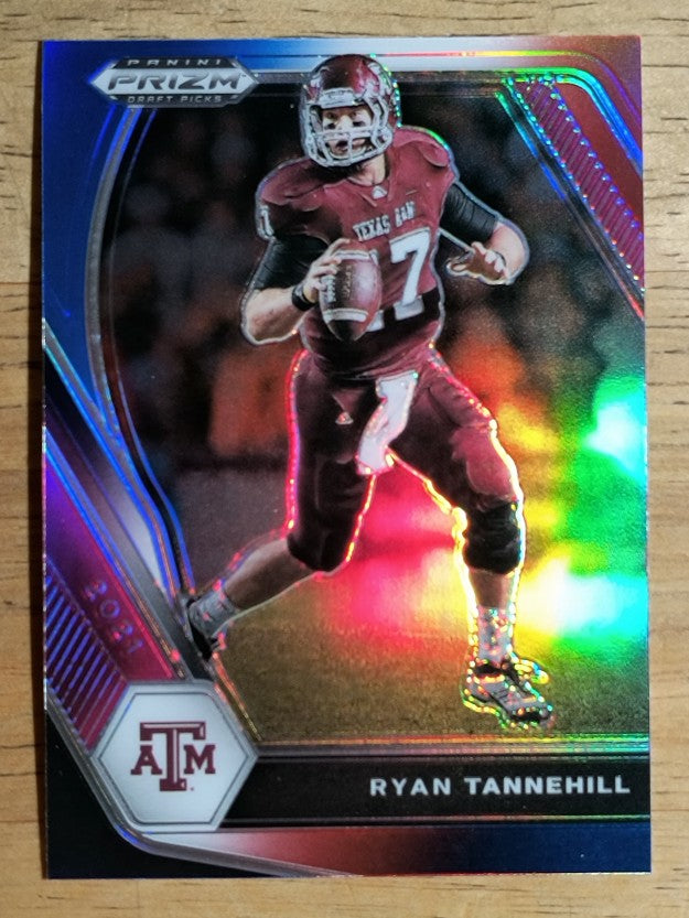 2021 Panini Prizm Draft Picks Prizms Red White and Blue #18 Ryan Tannehill