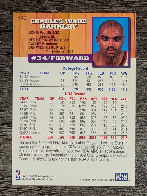 1993-94 Hoops #169 Charles Barkley