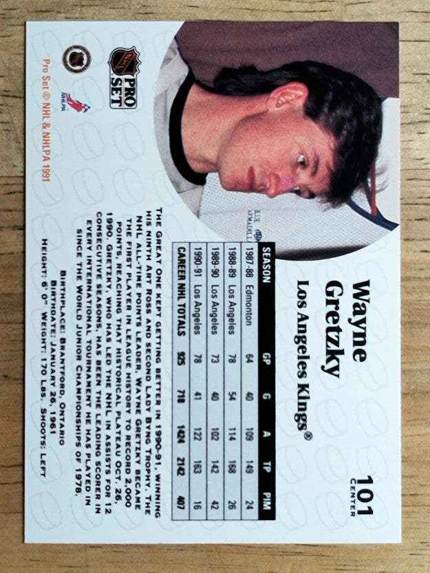 1991-92 Pro Set #101 Wayne Gretzky