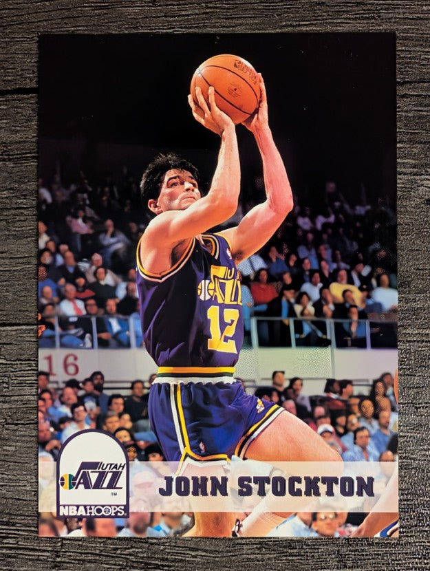 1993-94 Hoops #219 John Stockton (NM)