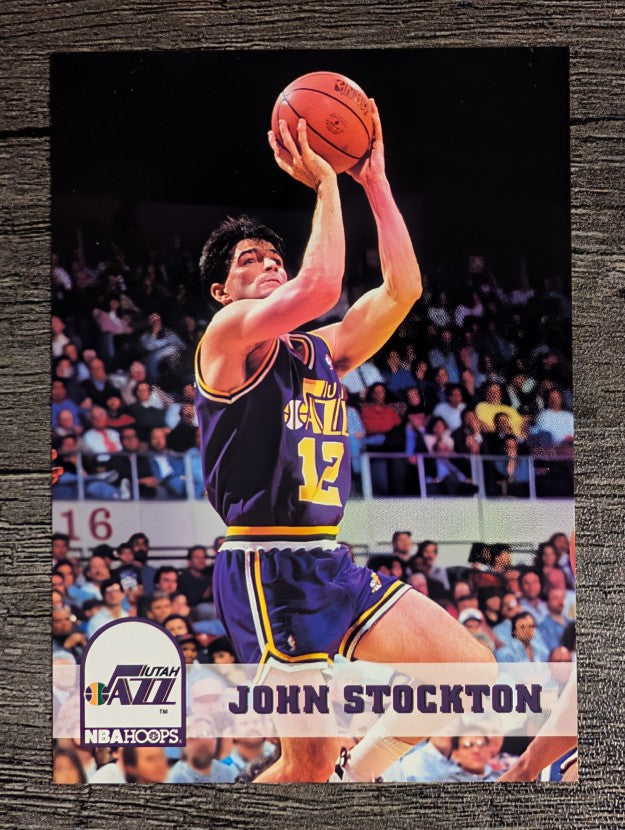 1993-94 Hoops #219 John Stockton (NM)
