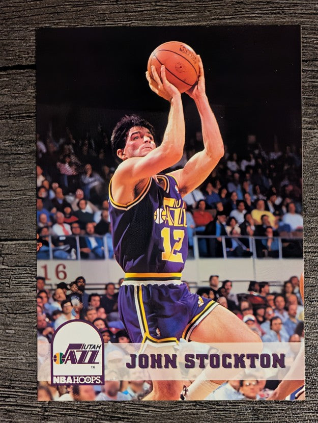 1993-94 Hoops #219 John Stockton (NM)