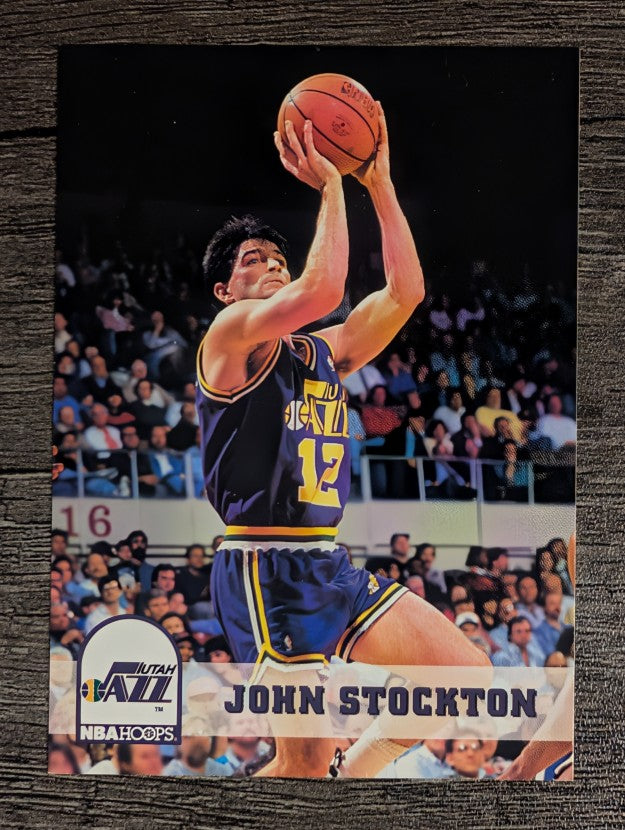 1993-94 Hoops #219 John Stockton (NM)
