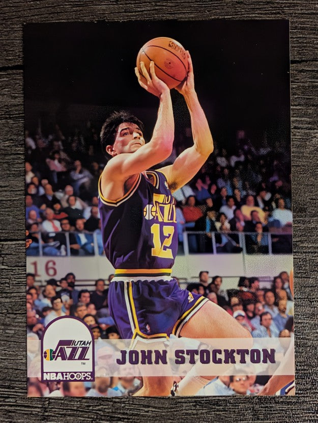 1993-94 Hoops #219 John Stockton (NM)