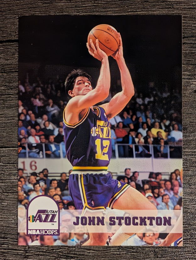 1993-94 Hoops #219 John Stockton (NM)