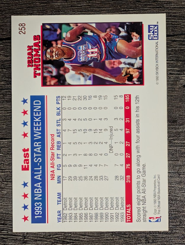 1993-94 Hoops #258 Isiah Thomas AS