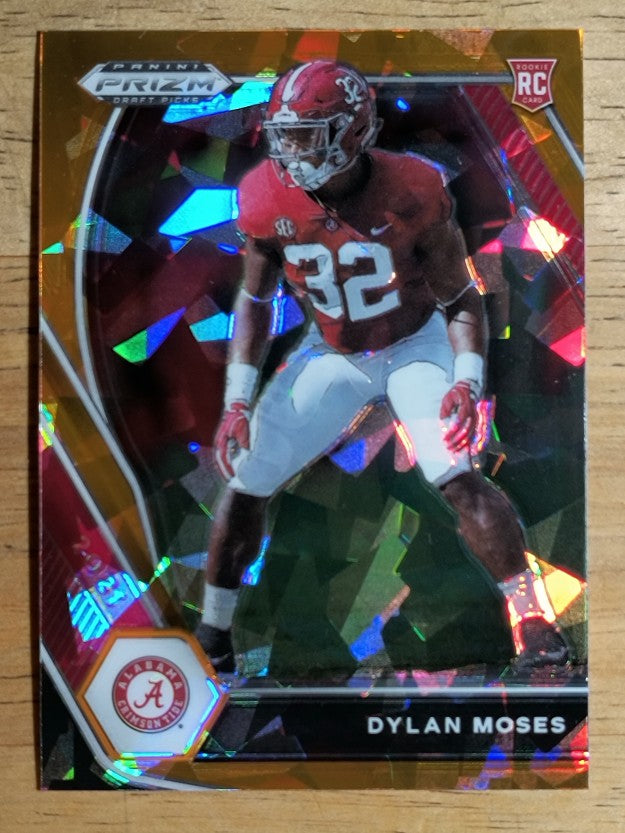 2021 Panini Prizm Draft Picks Prizms Orange Ice #140 Dylan Moses