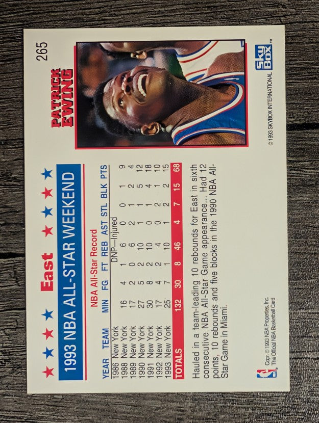 1993-94 Hoops #265 Patrick Ewing AS