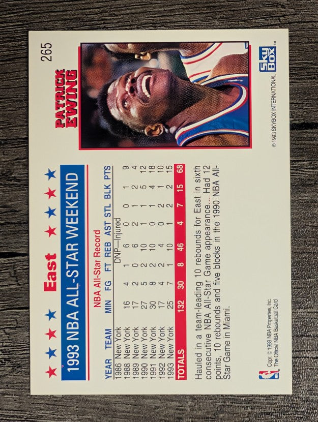1993-94 Hoops #265 Patrick Ewing AS