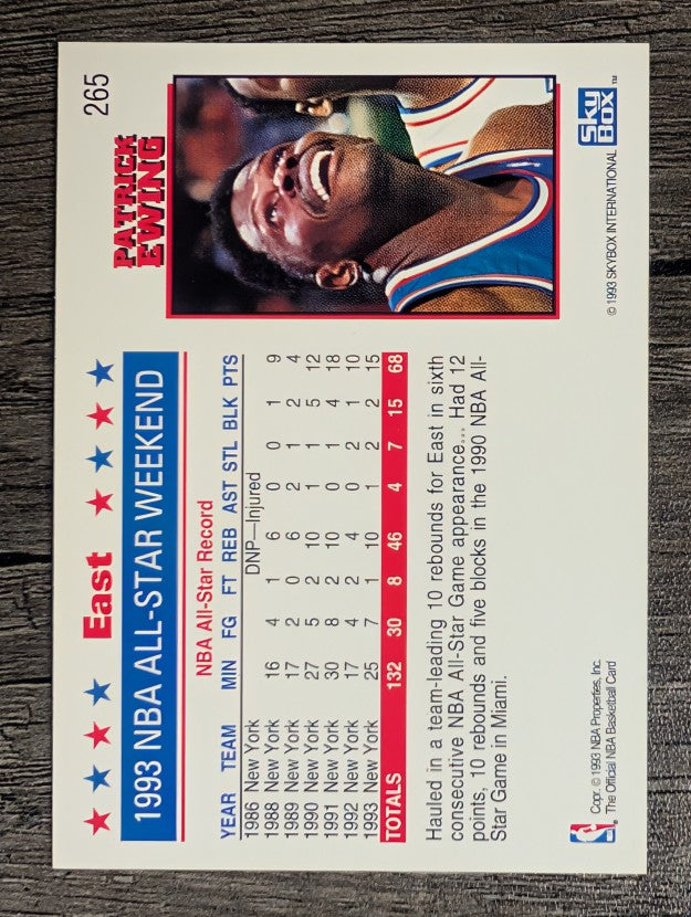 1993-94 Hoops #265 Patrick Ewing AS