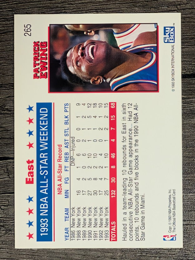 1993-94 Hoops #265 Patrick Ewing AS