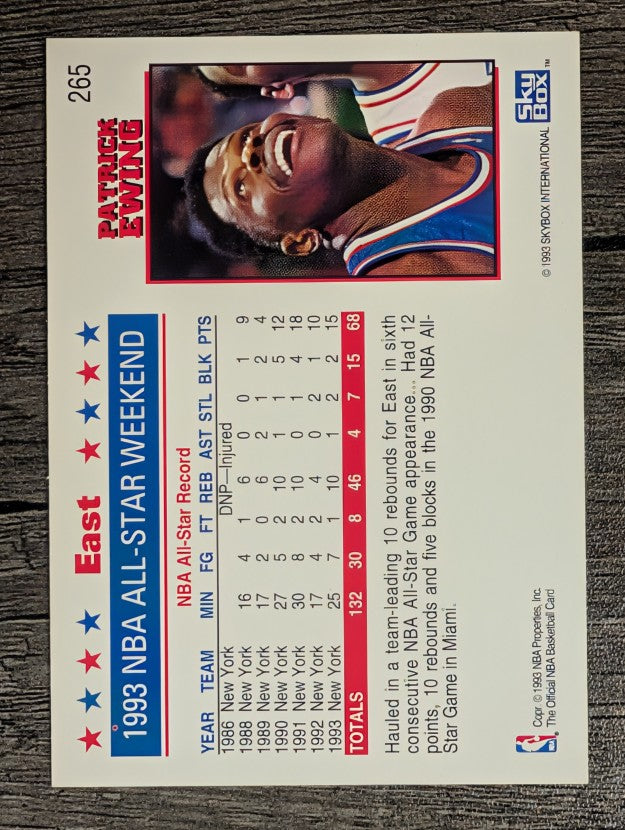 1993-94 Hoops #265 Patrick Ewing AS