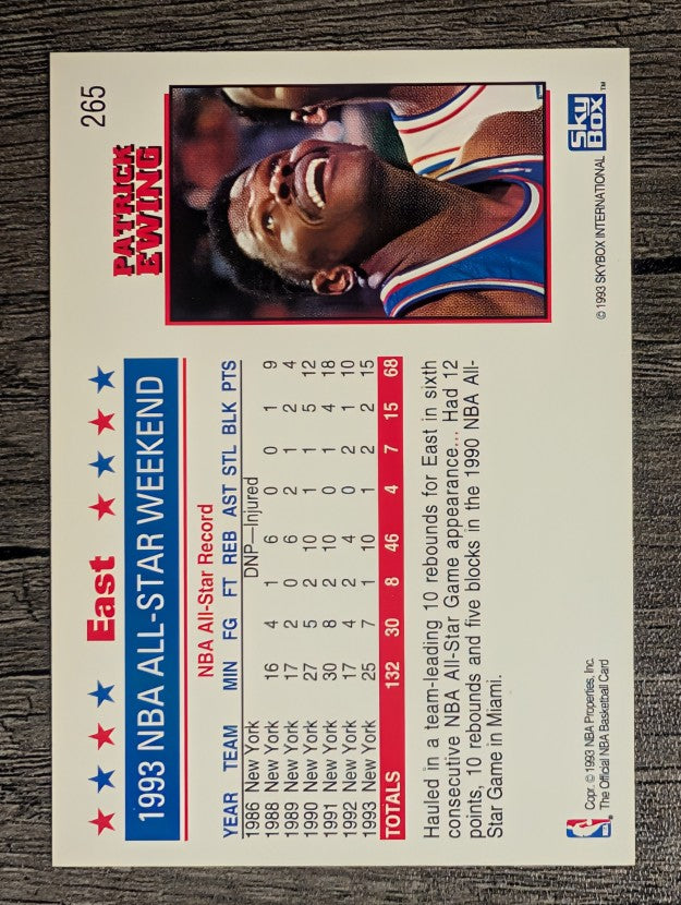 1993-94 Hoops #265 Patrick Ewing AS