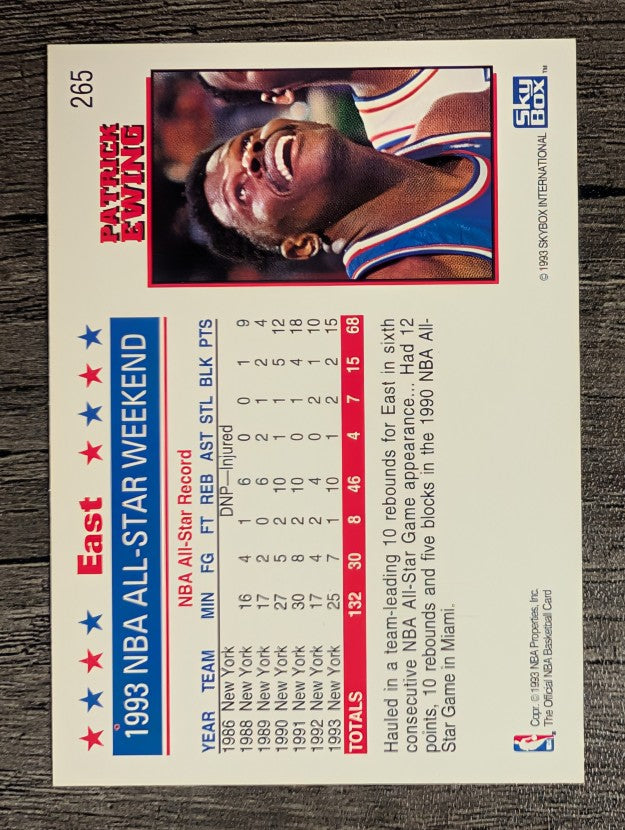 1993-94 Hoops #265 Patrick Ewing AS