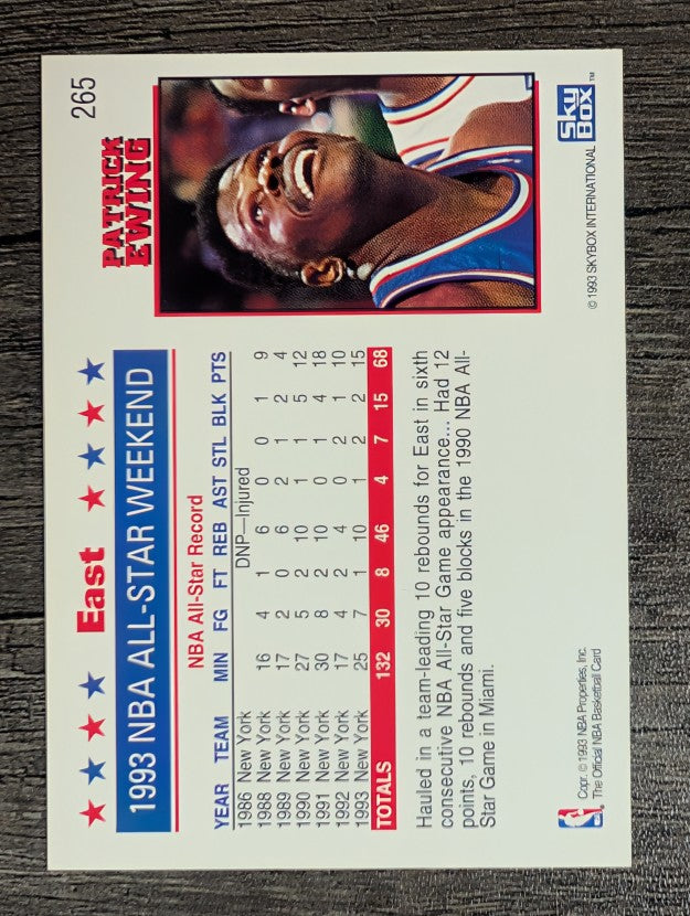 1993-94 Hoops #265 Patrick Ewing AS