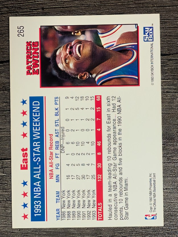 1993-94 Hoops #265 Patrick Ewing AS