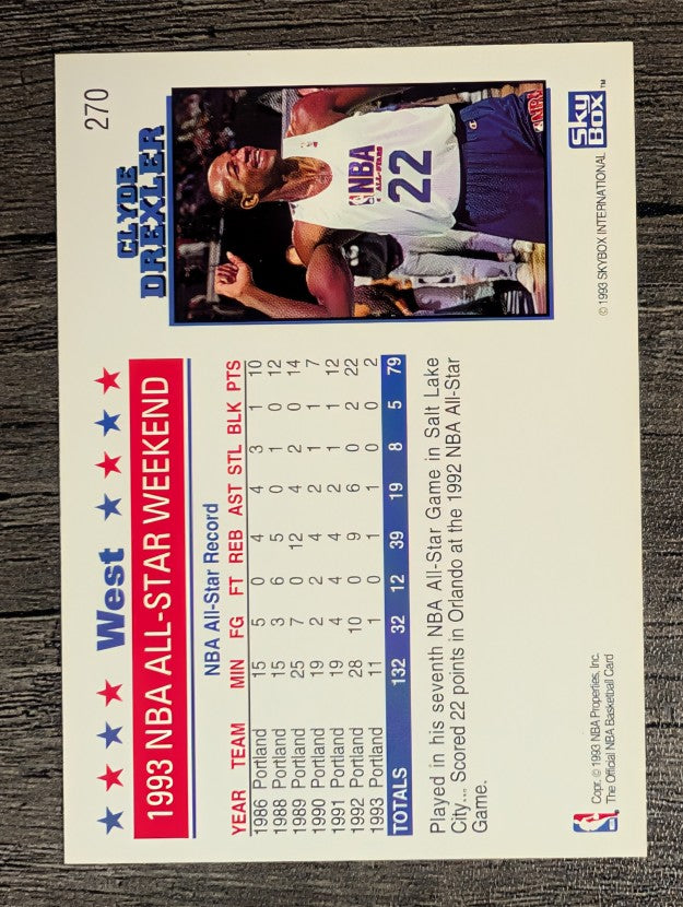 1993-94 Hoops #270 Clyde Drexler AS