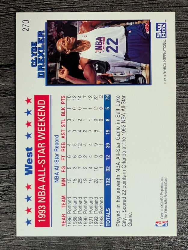1993-94 Hoops #270 Clyde Drexler AS