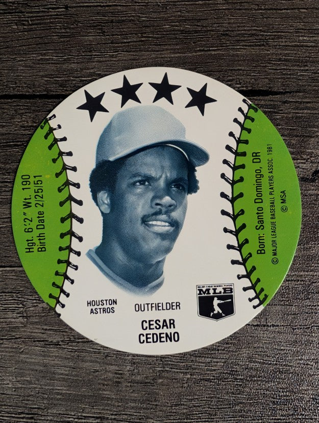1981 MSA Mini Discs #8 Cesar Cedeno