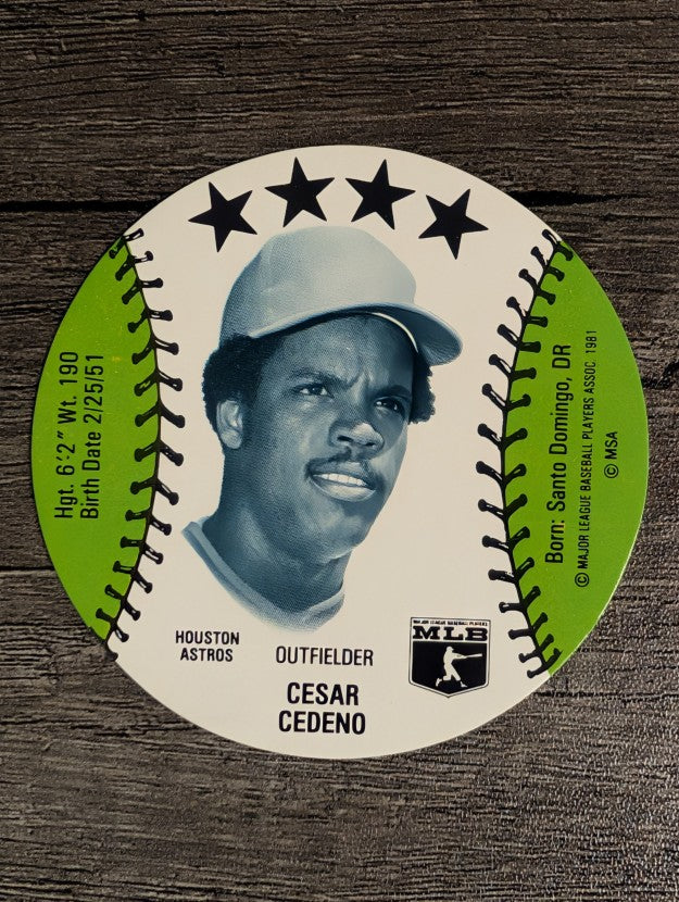 1981 MSA Mini Discs #8 Cesar Cedeno